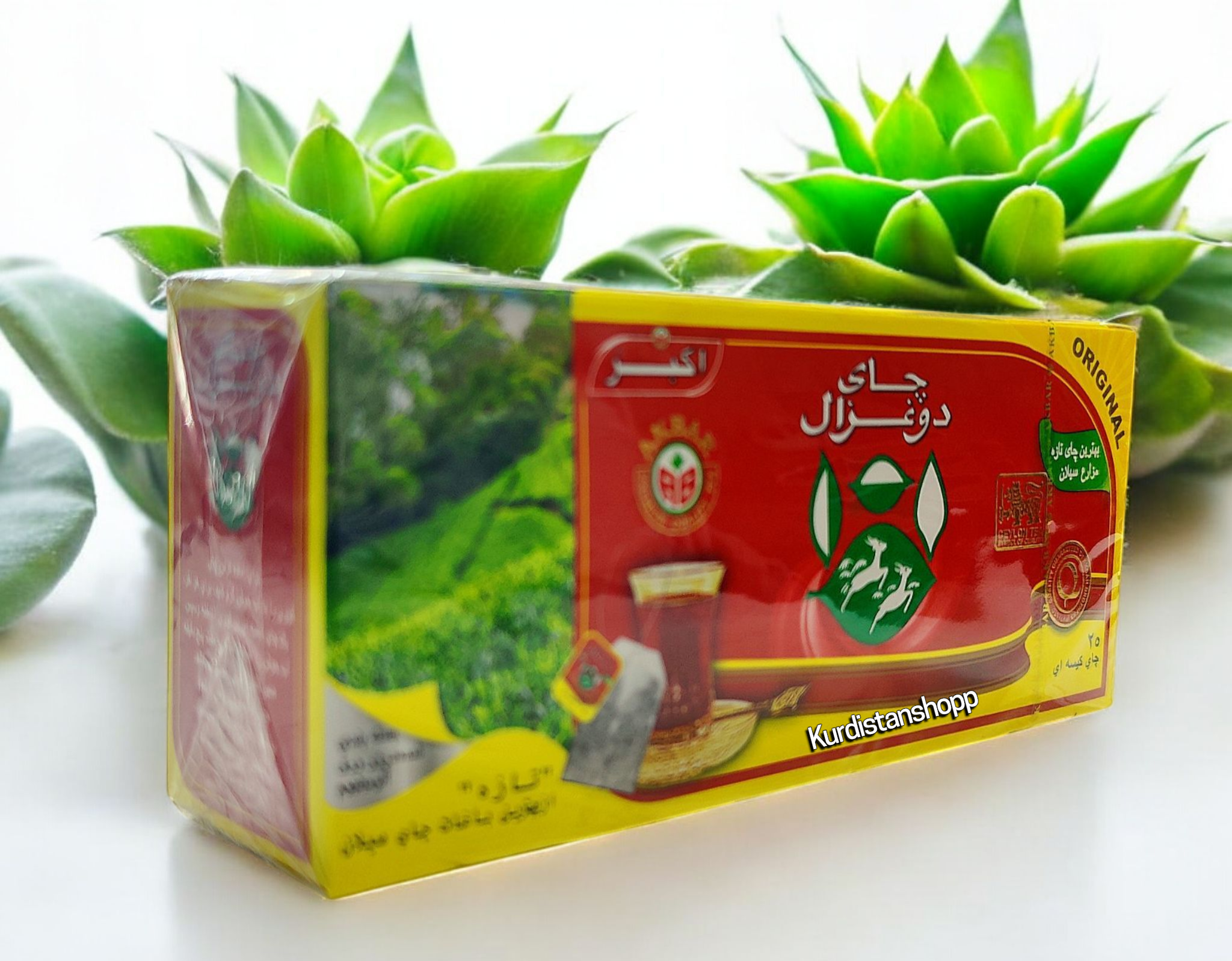 چای کیسه ای دوغزال شیر نشان (25عددی)