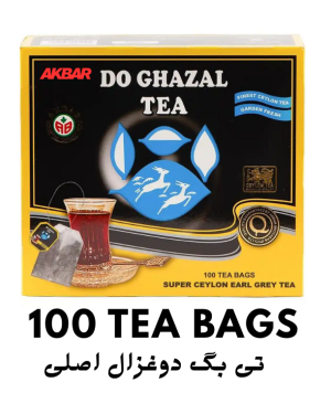 چای کیسه ای دوغزال شیر نشان (100عددی)